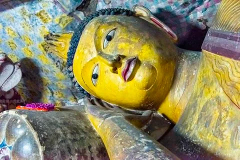 Reclining Buddha statue Stock Photos