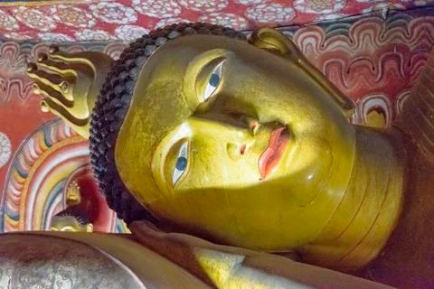Reclining Buddha statue Stock Photos