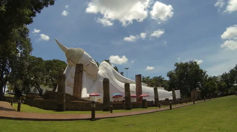 Reclining Buddha, Time Lapse Video stock 44146818