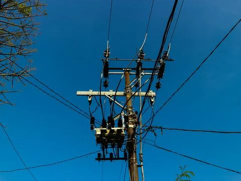 Recloser configuration on a three-phase network Stock Photos