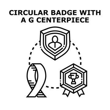 Recognition award badge and security shield concepts Stock Illustration