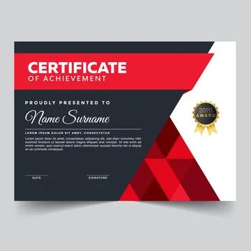 Recognition Diploma Template Stock Illustration
