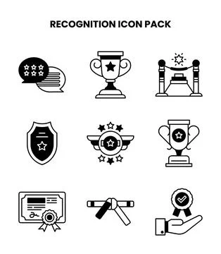 Recognition DuoTone UI Icons Pack Stock Illustration