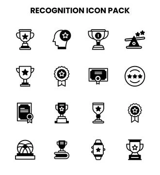 Recognition DuoTone Vector Icons Pack Stock-Illustration