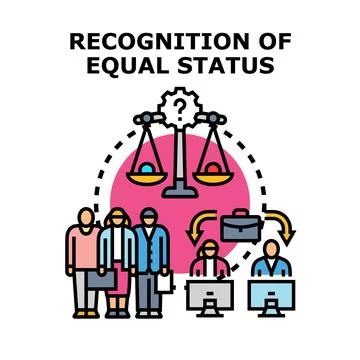 Recognition of equal status and fair career opportunities Stock Illustration