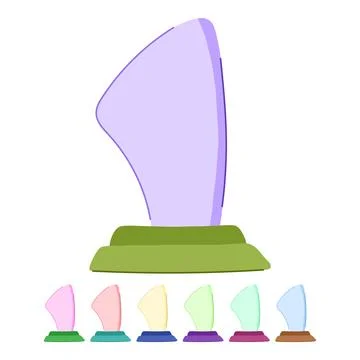 Recognition glass trophy vector cartoon graphic Stock Illustration