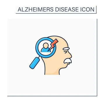 Recognition problems color icon Stock Illustration