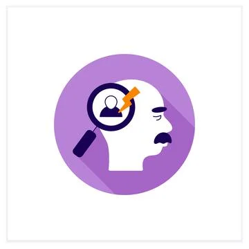 Recognition problems flat icon 스톡 일러스트