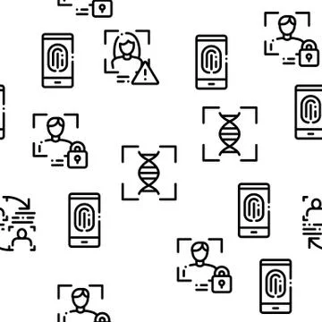 Recognition Seamless Pattern Vector Illustrazione stock