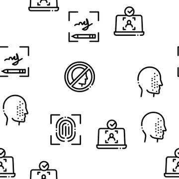 Recognition Seamless Pattern Vector Illustrazione stock
