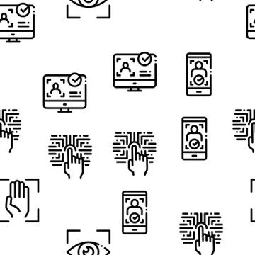 Recognition Seamless Pattern Vector Stock Illustration