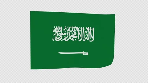 Recognizable Dynamic Saudi Arabia Loop Alpha Channel Stockbeeldmateriaal 343044791