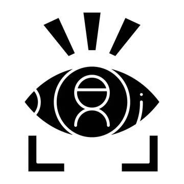 Recognize Glyph Icon Stock Illustration