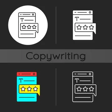 Recognized by clients dark theme icon Stock Illustration