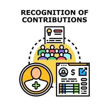 Recognizing contributions for team performance and growth Stock Illustration