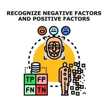 Recognizing data, factors, and assessment results with analysis Illustrazione stock