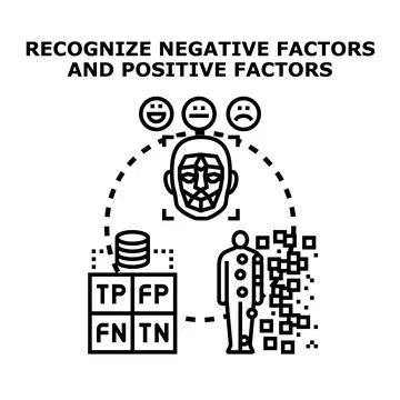 Recognizing data, factors, and assessment results with analysis 库存插图