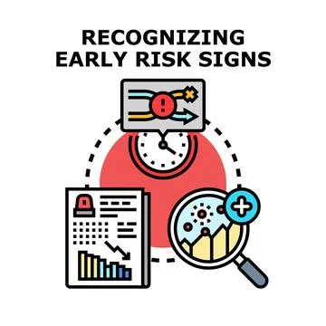 Recognizing early risk signs concept vector illustration イラスト素材
