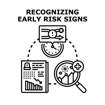 Recognizing early risk signs concept vector illustration Illustration