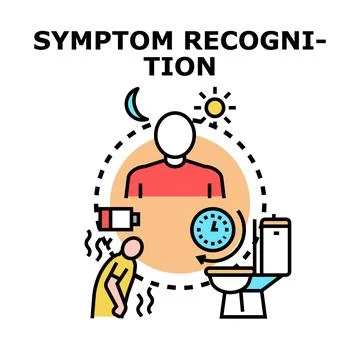 Recognizing illness symptoms and tracking body changes Stock Illustration