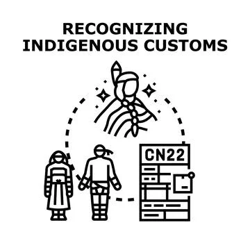 Recognizing indigenous customs celebrating cultural identity vector Stock Illustration