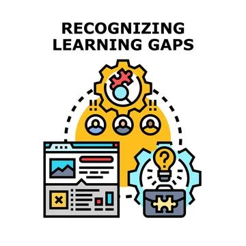 Recognizing learning gaps vector concept illustration Stock Illustration