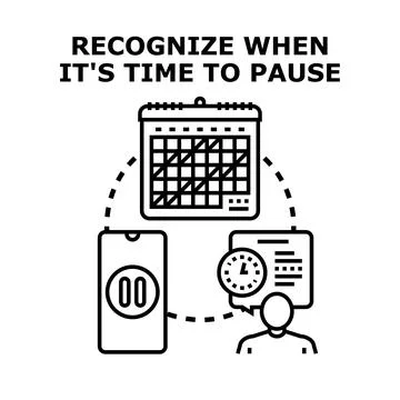 Recognizing the need to pause for stress reduction and rest 스톡 일러스트