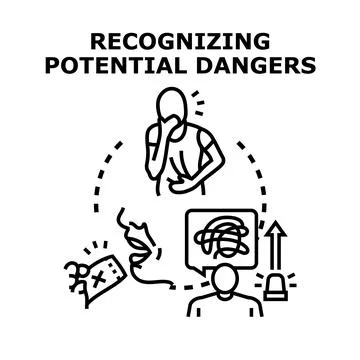 Recognizing potential dangers concept vector illustration 스톡 일러스트