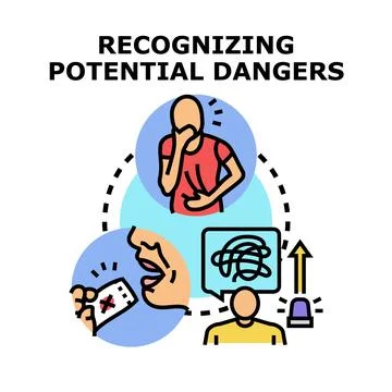 Recognizing potential dangers concept vector illustration Stock Illustration