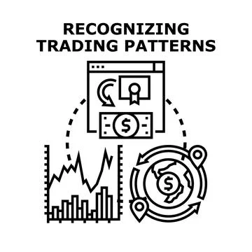 Recognizing trading patterns for financial market success Illustrazione stock