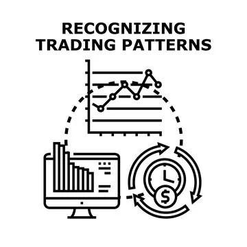 Recognizing trading patterns for financial market analysis Stock Illustration