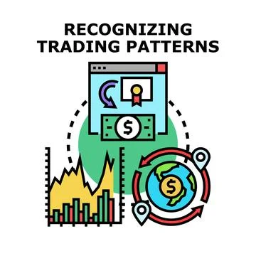 Recognizing trading patterns for financial market success Stock Illustration