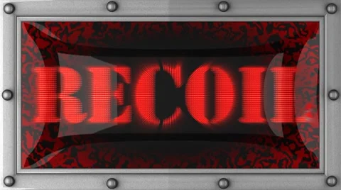 Recoil on led Video stock 8732845