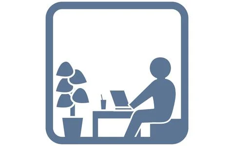 Recommend that you telework icon Illustrazione stock