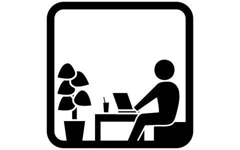 Recommend that you telework icon Illustrazione stock
