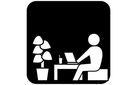 Recommend that you telework icon Ilustración de archivo