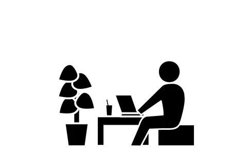 Recommend that you telework icon Ilustración de archivo