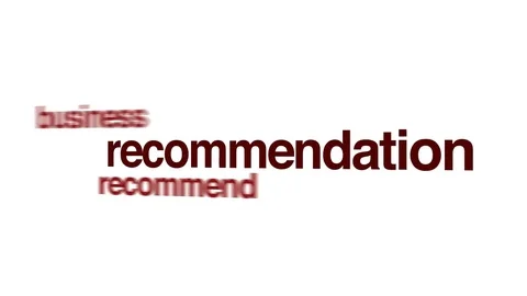 Recommendation animated word cloud. Stock Footage 70929942