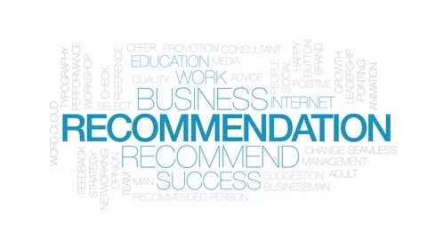 Recommendation animated word cloud. Kinetic typography. Stock Footage 104862122