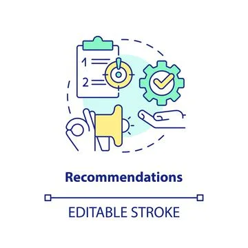 Recommendations concept icon Stockillustratie