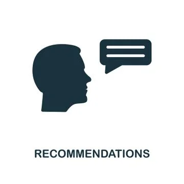 Recommendations icon. Monochrome style design from business ethics icon Stock Illustration