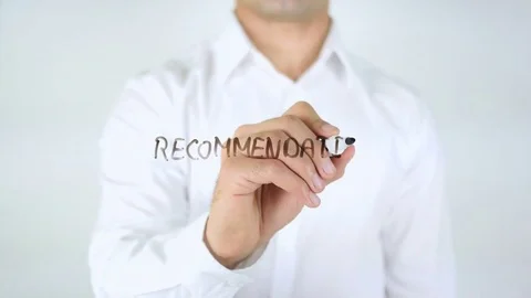 Recommendations, Man Writing on Glass Stock Footage