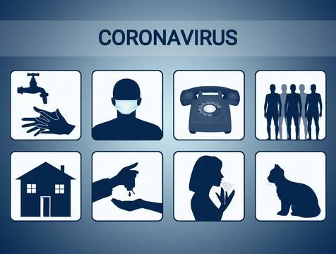 Recommendations not to contract the covid-19 virus Stock Illustration