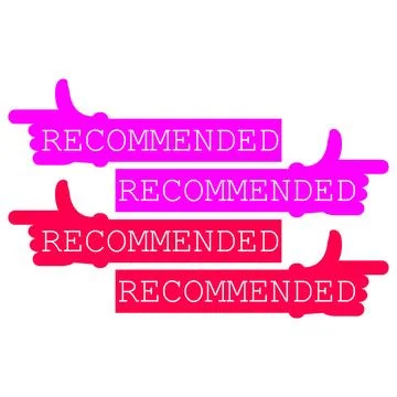 Recommended. Arrow hand,  pointer to the left and to the right.  Stock Illustration