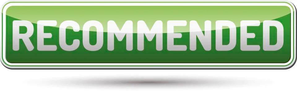 Recommended Button Stock Illustration