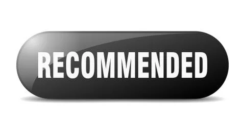 Recommended button. recommended sign. key. push button. Stock Illustration