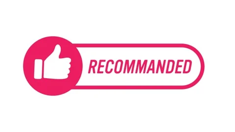 Recommended button. Thumb pointing up. Ideas for presenting and introducing.. Stock Footage 258186927