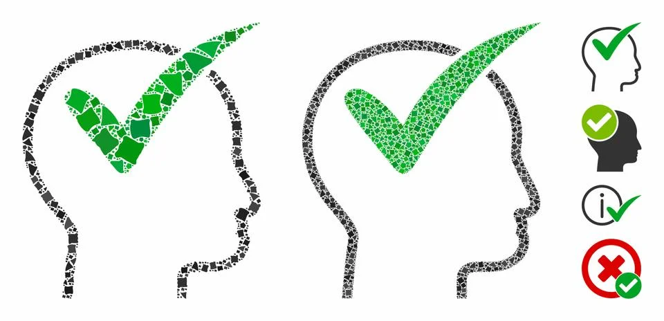 Recommended Composition Icon of Uneven Elements Stock Illustration