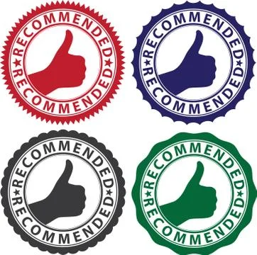 Recommended label set, vector illustration Illustrazione stock