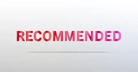 Recommended. Particle Logo. Red Text Animation Vídeo Stock 138835917